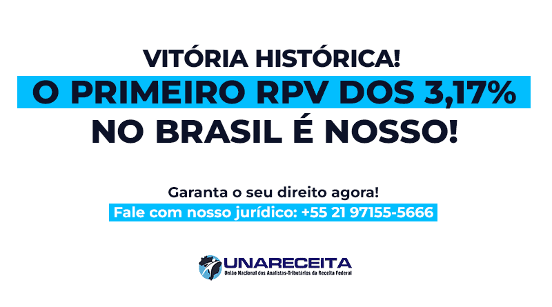 UNARECEITA GARANTE PRIMEIRO RPV DOS 3,17% NO BRASIL